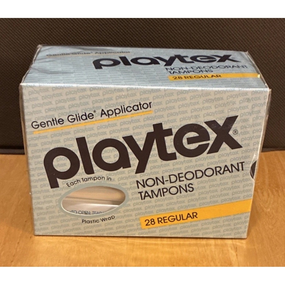 VTG Sealed Playtex Gentle Glide Applicator  Tampons Regular 80s Movie PROP*Read